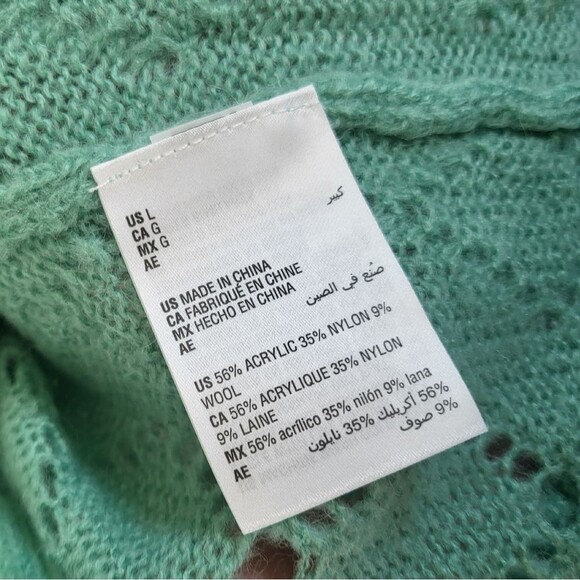 Charter Club Wool Blend Ruffle Front Tie Cardigan Romantic Feminine Knit - Picture 6 of 6